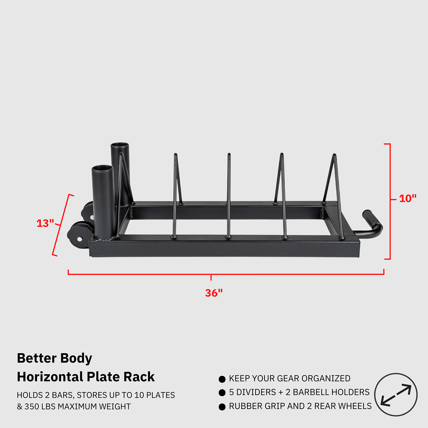 Horizontal Plate Rack Footprint