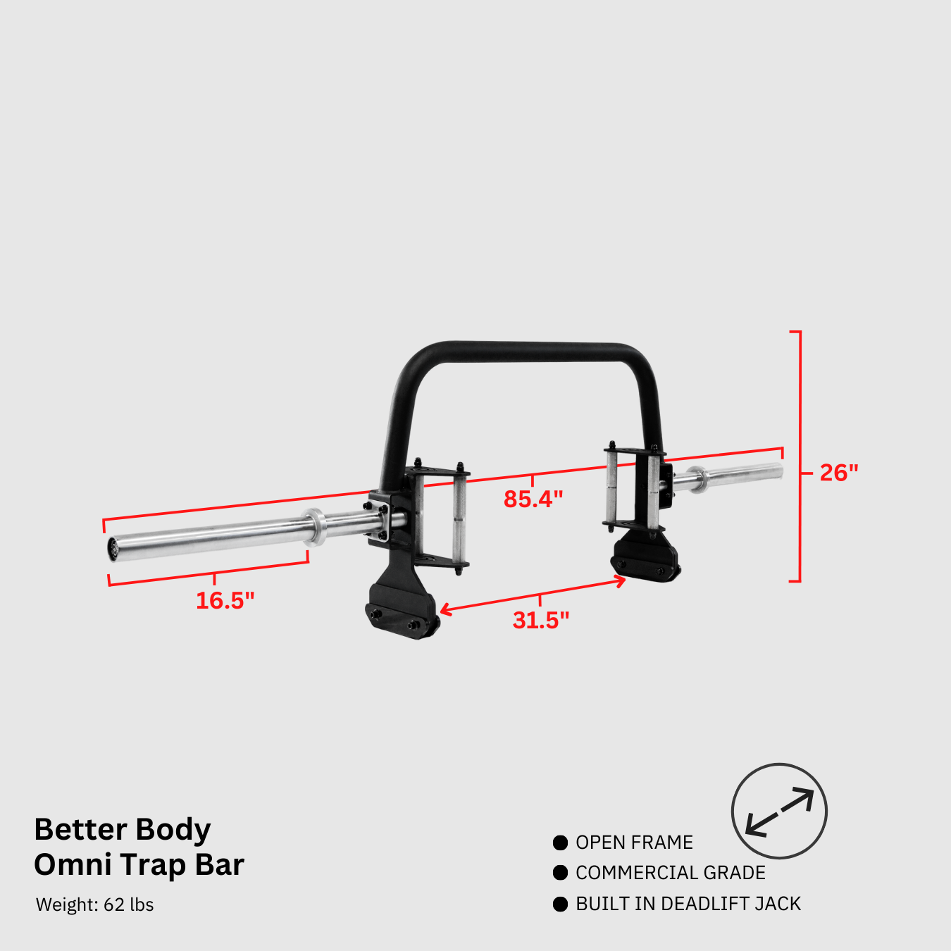 Omni Trap Bar Footprint