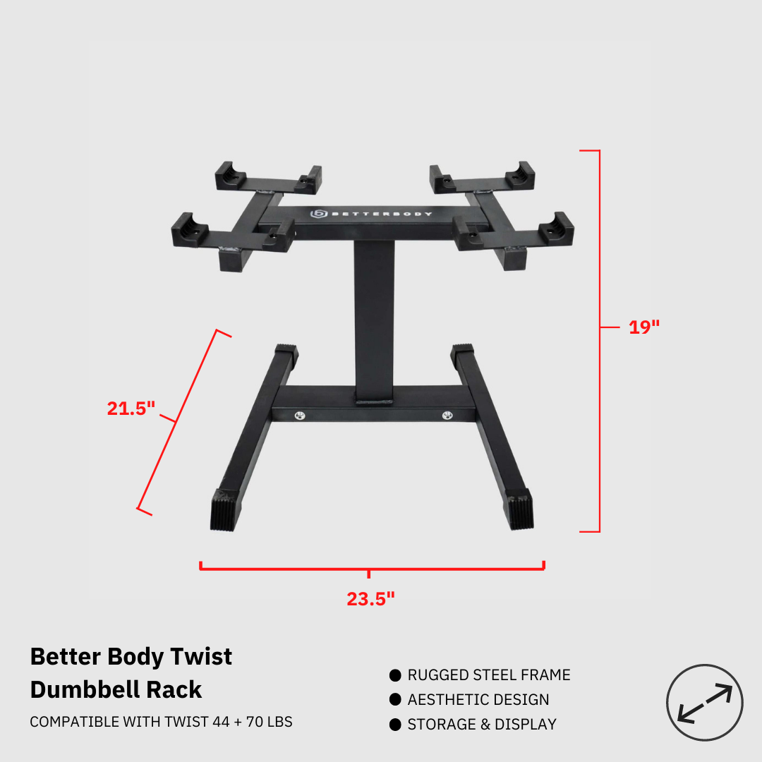 Better Body Twist Dumbbell Rack Footprint
