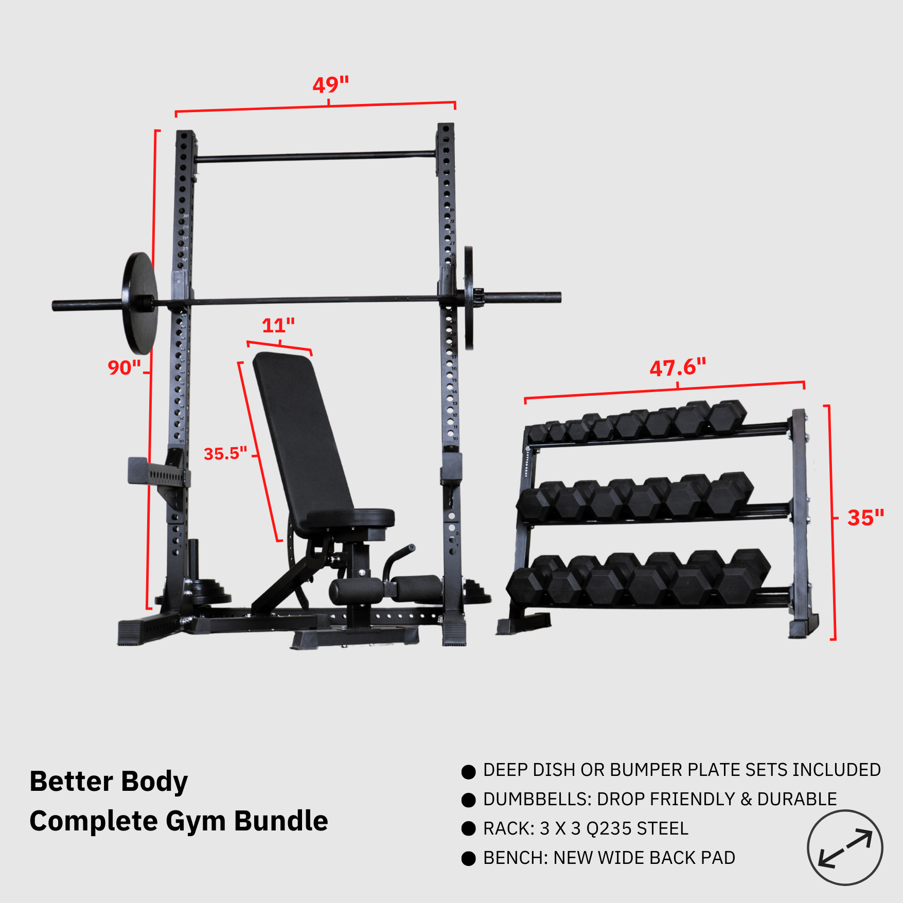 Better Body Complete Gym Bundle Footprint