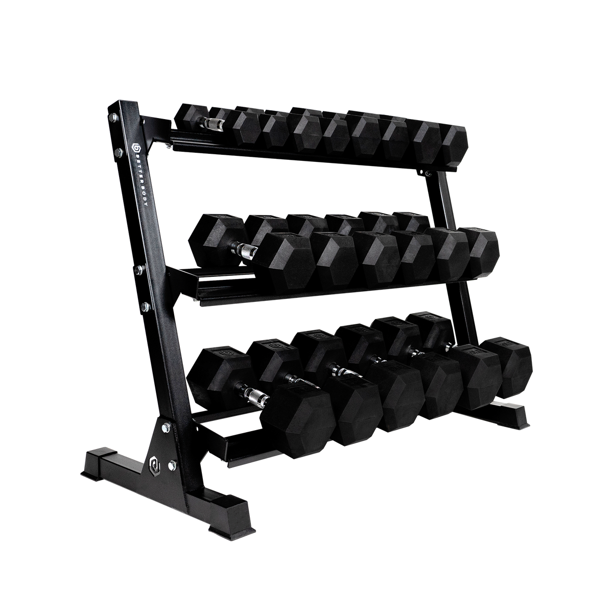 Dumbbells and rack discount set for sale
