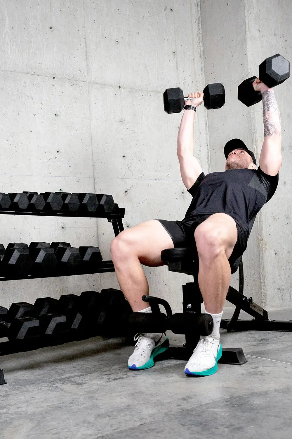 Better Body Rubber Hex Dumbbell Set & Bench Bundle