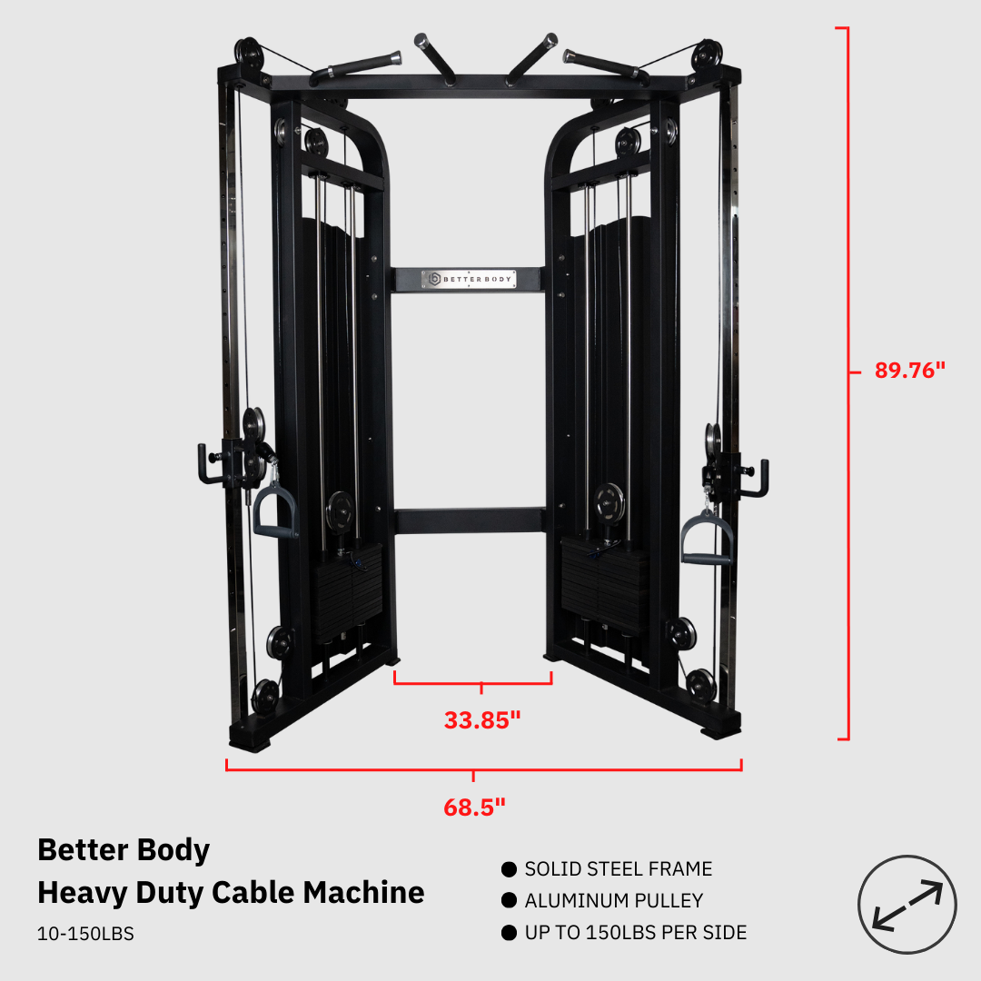 Better Body Heavy Duty Cable Machine Footprint