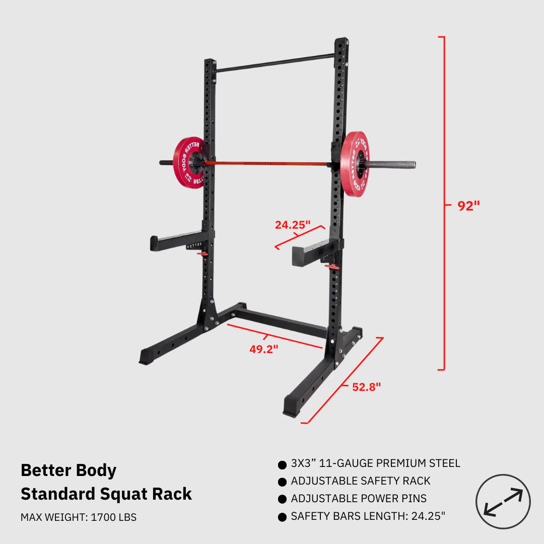 Squat rack with discount bench and bar