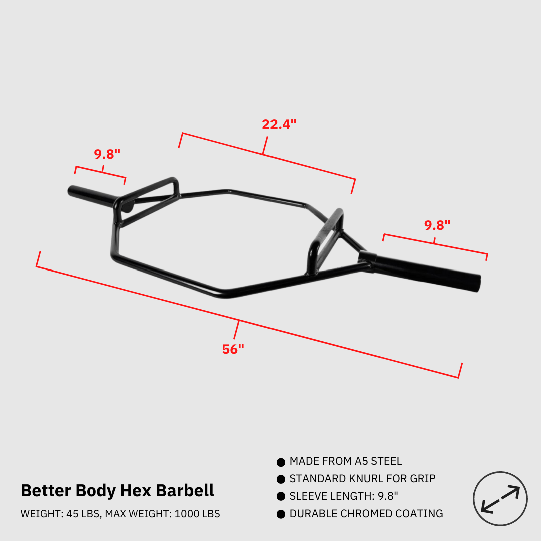 Better Body Trap Barbell | 45lbs Footprint