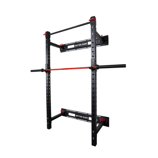 Better Body Foldable Squat Rack with Pull Up Bar