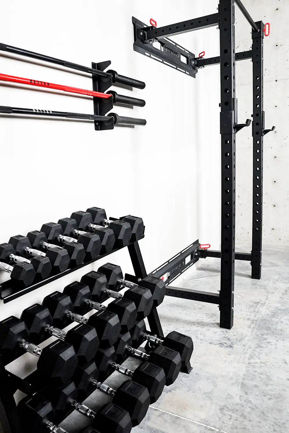 Better Body Foldable Squat Rack with Pull Up Bar