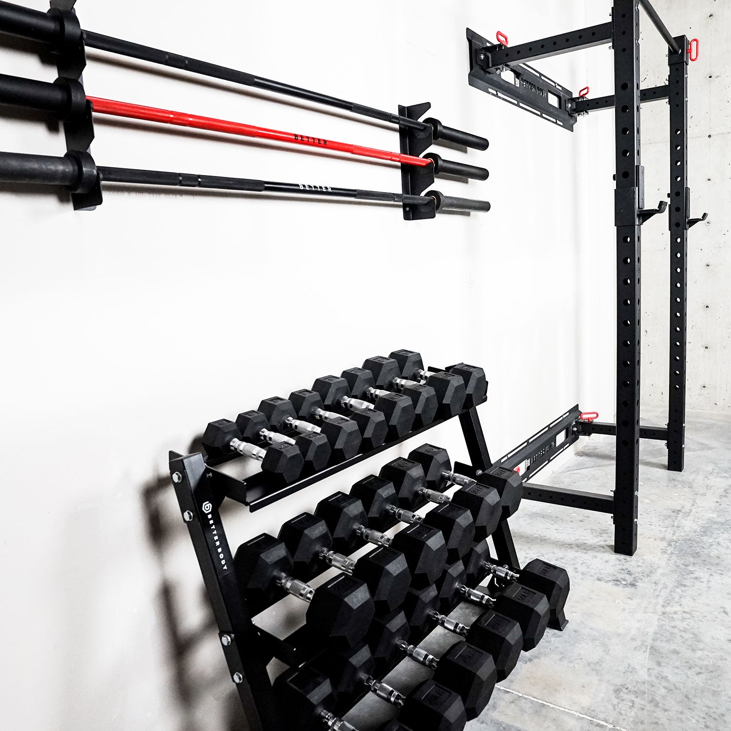 Better Body Foldable Squat Rack with Pull Up Bar