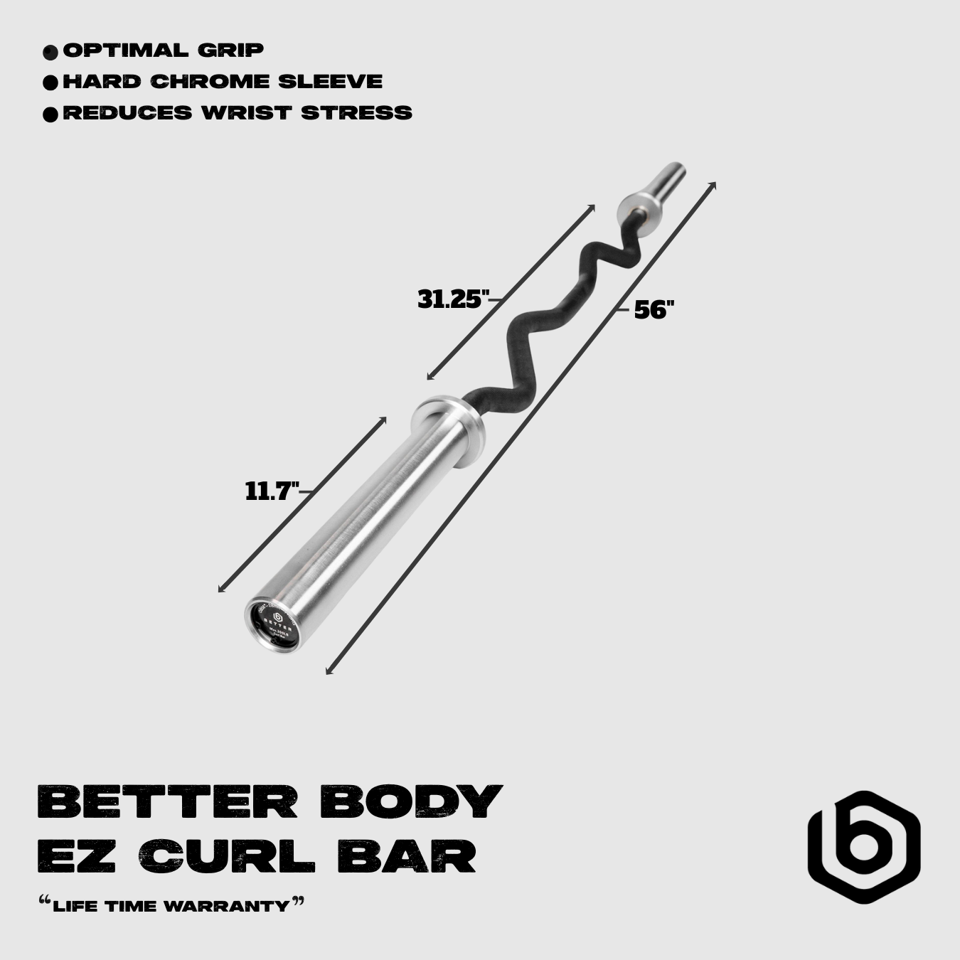 Better Body E-Z Curl Bar Footprint