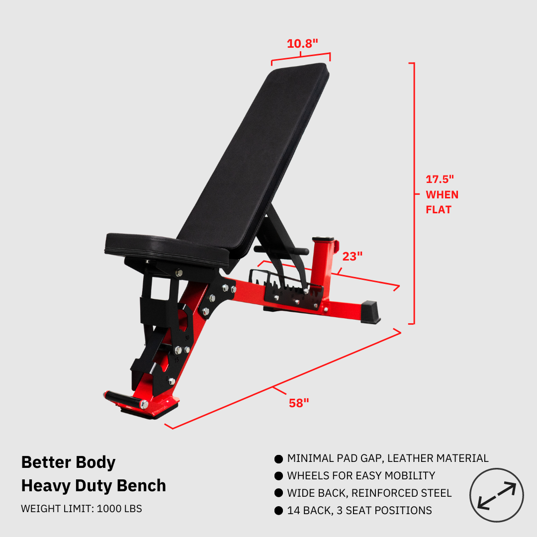 Better Body Heavy Duty Bench Footprint