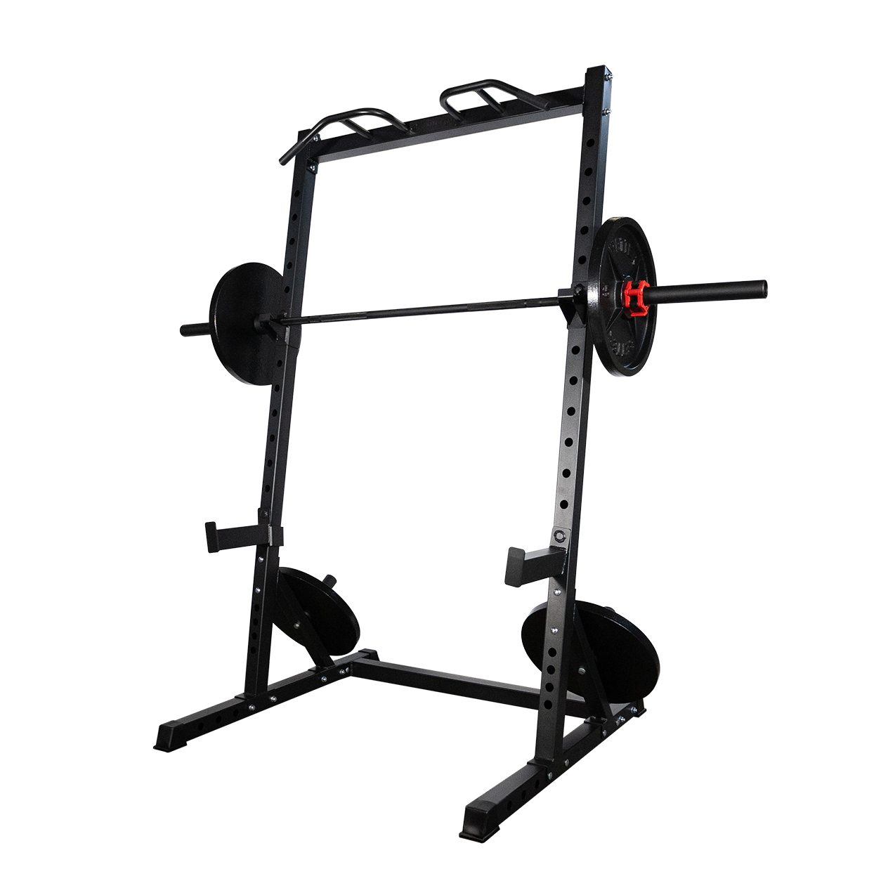 black incline squat rack